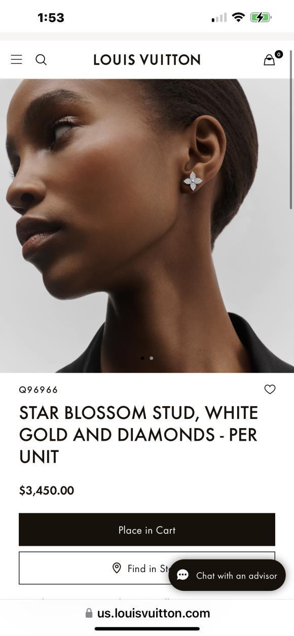 Star Blossom Ear Stud, White Gold And Diamonds - Per Unit - Categories  Q96966