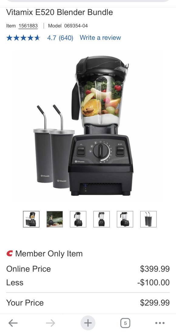 Vitamix E520 Blender Bundle