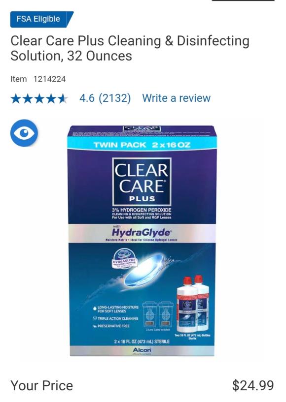 Clear Care Plus Cleaning & Disinfecting Solution, 32 Ounces