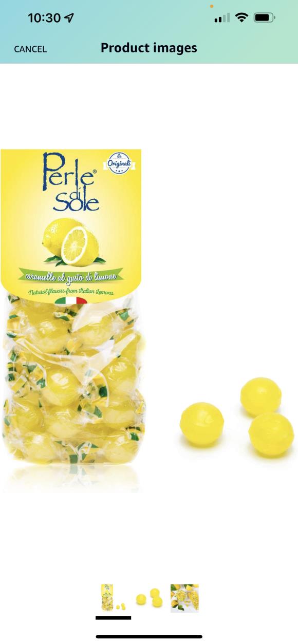 The original Perle di Sole Lemon Drops made with Essential Oils of Lemons  from the Amalfi Coast (7.05 oz 200 g) - Single Pack